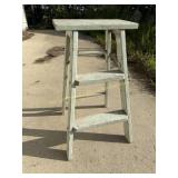 Primitive small painted step ladder 23' Tall, 1