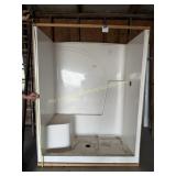 Fiberglass Shower Front Line 80' Tall, 60' Wide,