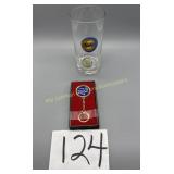 Rieke Key Chain and glass