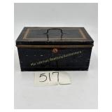 Vintage Ohio Art metal recipe box w/recipes,
