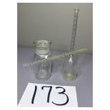 Vintage Babcock Milk Tester, Vintage Reagent Jar