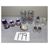 6 sets of Salt and Pepper shakers, and 4 singles