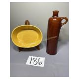 California USA basketweave bowl,  Vintage brown
