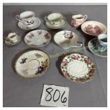 Antique teacups with saucers, Norleans,