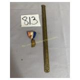 Antique brass printer line gauge made by H.B.