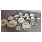 Vintage teacups and saucers, plates,  Federal