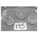 4 pcs.cut leaded crystal