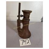 Antique Cast Iron 1 1/2 x 8 screw jack, 13' Tall