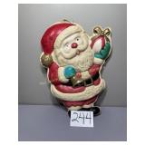 Vintage Plastic Santa Wall Hanger