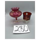 Souvenir of Robinson Park park, Cranberry glass