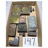 Vintage Metal and Wood letterpress printing blocks