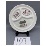 Childs plate, Walker china, nursery rhymes