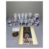 Apollo space related cups/glasses