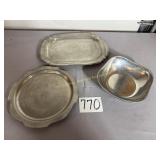 Wilton pewter bowl, Royal pewter tray, Tavern
