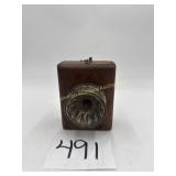 Primitive wood Antique battery operated