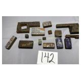 Vintage metal and wood letterpress printing blocks