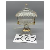Jeannette Clear Glass Square Compote
