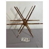 Antique wooden yarn swift or winder reel, 17'