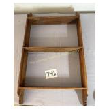Old 3 shelf wall shelf, 20 1/2' W x 36' T x 4' D