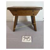 Primitive Oak stool, 13 1/2' W x 12' T x 10' D