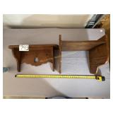 Primitive shelf, 24' L x 13' T x 6' D, Oak shelf