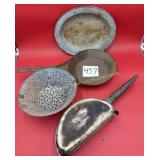 Primitive lot of Granite platter, granite