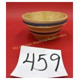 Small Yellow Ware Bowl with Blue stripes 5 1/4' W