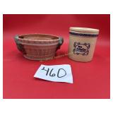 Win Schuler lidded cheese crock, FTD made in