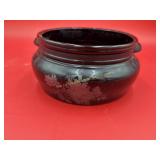 Vintage Black Amethyst Glass Bowl without lid