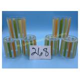 MCM 6 Striped plastic tumblers