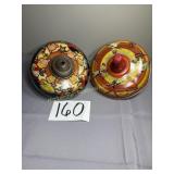2 Spinning Tops, tin lithograph,  Ohio Art in