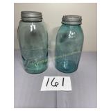 2 Ball half gallon canning jars with zinc lids