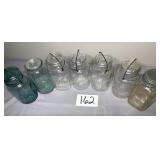 7 qt canning jars, 5 are Ball with glass tops a