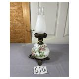 Vintage milk glass Gone with the Wind style