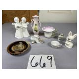Lot of decorative pieces, vase, 24Kt gold Chokin