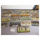 1980's Indiana Licence plates, 17 total