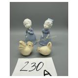 Enesco Imports Japan Mid Century Boy and Girl