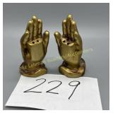 Vintage Gold finished praying hands Salt and