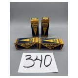 4 Vintage Wizard Sparkplugs in boxes