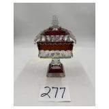 Westmoreland Ruby Red Square Pedestal Wedding Box