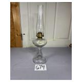 Antique Queen Anne Kerosene Oil Lamp, 19 1/2' T