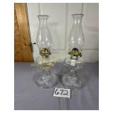 Matching pair of Antique Eagle Kerosene Oil