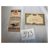United States Savings Bonds postal savings book,