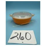 Vintage  Orange covered pyrex, #471, 1 pt.