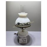 Currier and Ives Hurrican Lamp