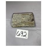 Antique soapstone bed warmer/foot warmer, 8' x 6'