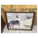 Vintage print ' The Shepherds Call' 26' W x 20' T