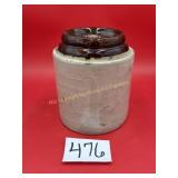 2 Tone canning crock with lid, 9' Tall