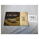 1962 Chevrolet passenger car owners manual guide