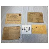 (3) War Ration Books, (1) Transient Ration Card